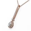 Image 3 : 1.6 ctw Pear Cut Diamond Designer Necklace 18K Rose Gold