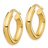 Image 2 : 14k Yellow Gold Small Thick Square Hoop Earrings - 2x4 mm