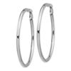 Image 2 : 14k White Gold Polished Round Hoop Earrings - 45 mm