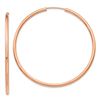Image 1 : 14k Rose Gold Polished Endless 2 mm Hoop Earrings - 48 mm
