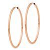 Image 2 : 14k Rose Gold Polished Endless 2 mm Hoop Earrings - 48 mm