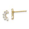 Image 1 : 14k Yellow Gold Cubic Zirconia Arch Post Earrings