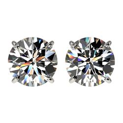 2.50 ctw Certified Quality Diamond Stud Earrings 10k White Gold