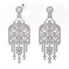 Image 2 : 7.5 ctw Diamond Designer Earrings 18K White Gold