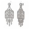 Image 3 : 7.5 ctw Diamond Designer Earrings 18K White Gold