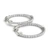 Image 1 : 2.5 ctw Diamond VS/SI 20 MM Hoop Earrings 14k White Gold