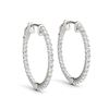 Image 2 : 2.5 ctw Diamond VS/SI 20 MM Hoop Earrings 14k White Gold