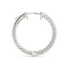 Image 3 : 2.5 ctw Diamond VS/SI 20 MM Hoop Earrings 14k White Gold