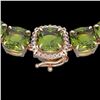 Image 1 : 100 ctw Green Tourmaline & Diamond Micro Necklace 14k Rose Gold