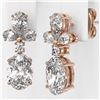 Image 3 : 2.75 ctw Oval Cut Diamond Designer Earrings 18K Rose Gold
