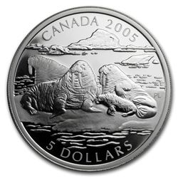 2005 Canada 1 oz Silver Atlantic Walrus Coin and Stamp Set