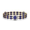 Image 2 : 20.99 ctw Sapphire & Diamond Bracelet 14K Yellow Gold