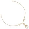 Image 2 : 14k Gold Textured Circles w/Polished Beads Necklace