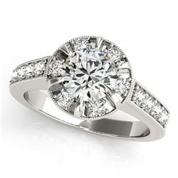 2 ctw Certified VS/SI Diamond Solitaire Halo Ring 14k White Gold