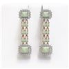 Image 1 : 8.26 ctw Opal & Diamond Earrings 14K Rose Gold