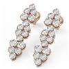 Image 1 : 3 ctw Diamond Designer Earrings 18K Rose Gold