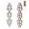 Image 3 : 3 ctw Diamond Designer Earrings 18K Rose Gold