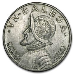 1934 Panama Silver Balboa AU