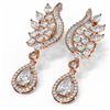 Image 3 : 5.8 ctw Diamond Earrings 18K Rose Gold