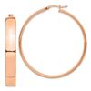 Image 1 : 14k Rose Gold High Polished 7 mm Hoop Earrings - 45 mm