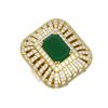Image 3 : 8.52 ctw Emerald & Diamond Ring 18K Yellow Gold
