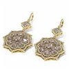 Image 3 : 15.46 ctw Morganite & Diamond Earrings 18K Yellow Gold