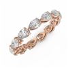 Image 1 : 3.51 ctw Pear Cut Diamond Designer Ring 18K Rose Gold