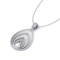 1.25 ctw Micro Pave VS/SI Diamond Designer Necklace 18k White Gold