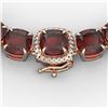 Image 1 : 87 ctw Garnet & Diamond Micro Eternity Necklace 14k Rose Gold