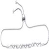 Image 1 : Sterling Silver Round Diamond Mom Infinity Bolo Bracelet 1/10 Cttw