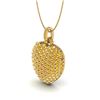 Image 2 : 5 ctw Micro Pave Yellow Sapphire Designer Heart Necklace 10k Yellow Gold
