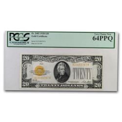 1928 $20 Gold Certificate CU-64 PPQ PCGS