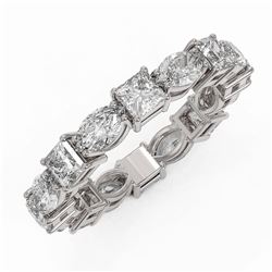 4.16 ctw Princess Cut Diamond Eternity Ring 18K White Gold