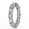 Image 3 : 4.16 ctw Princess Cut Diamond Eternity Ring 18K White Gold