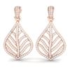 Image 1 : 2.50 ctw Micro Pave VS/SI Diamond Earrings Designer 14k Rose Gold
