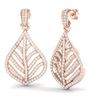 Image 2 : 2.50 ctw Micro Pave VS/SI Diamond Earrings Designer 14k Rose Gold