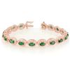 Image 1 : 10.0 ctw Emerald Bracelet 14k Rose Gold