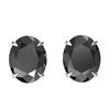 Image 1 : 10 ctw Black Diamond Designer Stud Earrings 18k White Gold