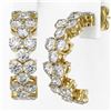 Image 3 : 4.32 ctw Diamond Designer Earrings 18K Yellow Gold