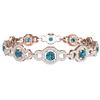 Image 3 : 12 ctw SI/I Intense Blue Diamond Bracelet 18K Rose Gold