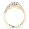 Image 3 : 2.02 ctw Certified VS/SI Princess Diamond 2pc Set Halo 14k Yellow Gold