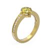 Image 1 : 1.25 ctw Fancy Yellow Diamond Ring 18K Yellow Gold
