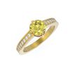 Image 3 : 1.25 ctw Fancy Yellow Diamond Ring 18K Yellow Gold