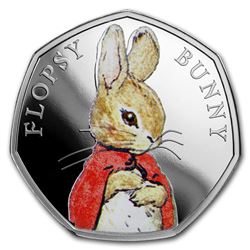 2018 Great Britain Silver 50p Beatrix Potter Proof (Flopsy Bunny)