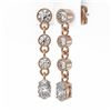 Image 3 : 2.5 ctw Oval Cut Diamond Designer Earrings 18K Rose Gold