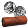 Image 1 : 90% Silver Washington Quarters 40-Coin Roll BU (Bank Wrapped)