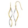 Image 2 : 14k Two-tone Twist Dangle Earrings