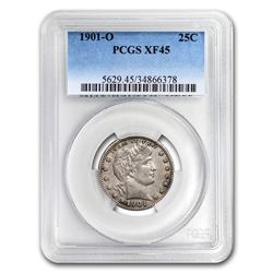1901-O Barber Quarter XF-45 PCGS