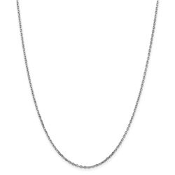 14k White Gold 1.8 mm Diamond-cut Cable Chain Necklace - 20 in.