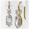 Image 3 : 1.8 ctw Marquise Cut Diamond Designer Earrings 18K Yellow Gold